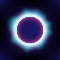 Vector illustration of a brightly lit ring around the circle, 
used for technology work.