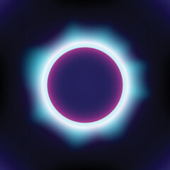 Vector illustration of a brightly lit ring around the circle, 
used for technology work.