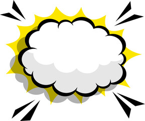 blank boom speech bubble cartoon comic book pop art background vector illustration