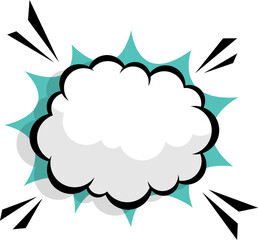 blank boom speech bubble cartoon comic book pop art background vector illustration