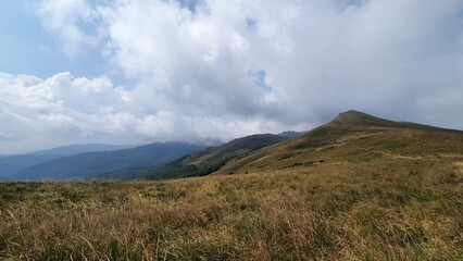 Hiking trail in Bieszczady mountain