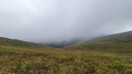 Hiking trail in Bieszczady mountain