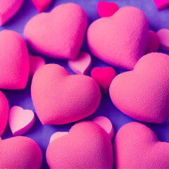 Obraz premium Happy valentine's day composition of the hearts. Valentine's Day, Mother's Day. 