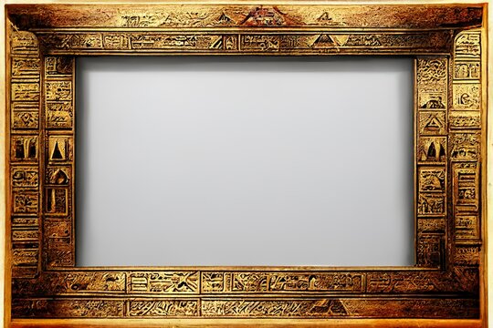egyptian interior picture frame template design