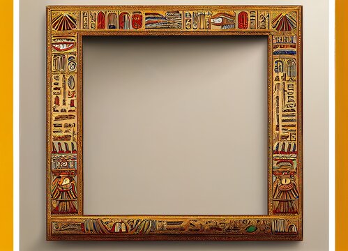 egyptian style pyramid picture frame template design