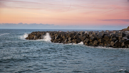 Breakwater in San Sebastian