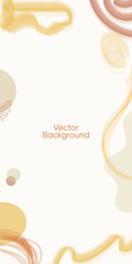 Abstract leaves vector modern stories backgroundfor halloween and thanksgiving. Pastel background for holidays stories.