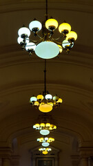 golden chandelier in the night