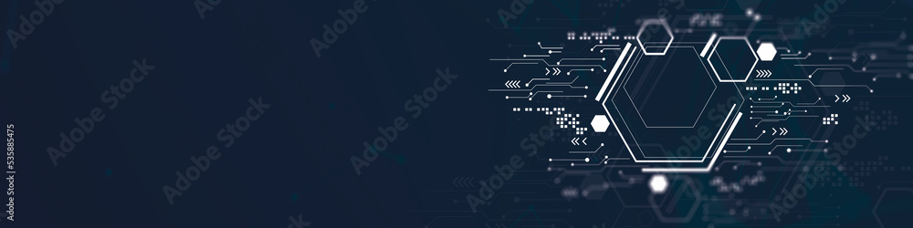 Aufkleber abstract background of technology and science.