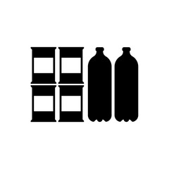 Stocks of water and food icon. Vector illustration