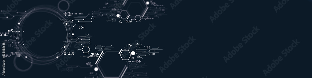 Poster abstract background of technology and science.