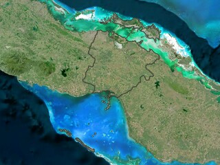 Ciego de Avila, Cuba. High-res satellite. No legend