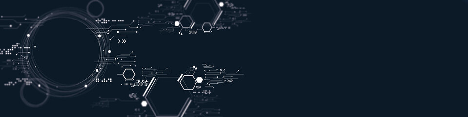 Obraz premium Abstract background of technology and science.