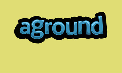 AGROUND writing vector design on a yellow background