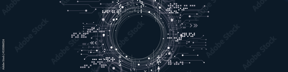 Aufkleber abstract background of technology and science.