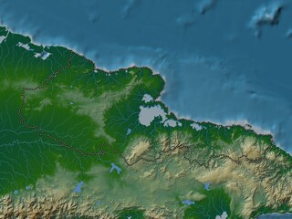 Holguin, Cuba. Physical. No legend