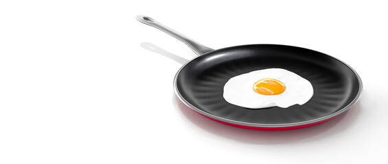 Fried egg in pan