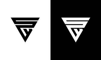 letter sw logo design