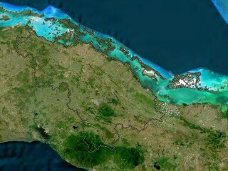 Villa Clara, Cuba. Low-res satellite. No legend