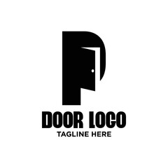Letter P Door Logo Design Template Inspiration, Vector Illustration.