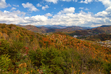 Fototapeta na wymiar Colors of Autumn in Rural North Carolina