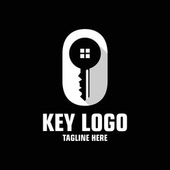 Letter O Key Logo Design Template Inspiration, Vector Illustration.