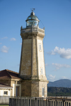 Nieva lighthouse in Gozon Asturias Spain