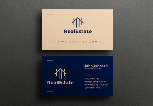 Real Estate Business Card Layout