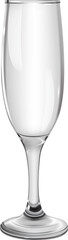 Glass goblet for champagne