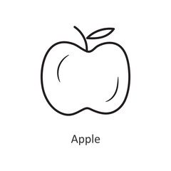 Apple Vector outline Icon Design illustration. Workout Symbol on White background EPS 10 File