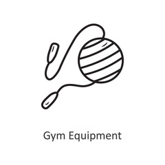 Gym Equipment Vector outline Icon Design illustration. Workout Symbol on White background EPS 10 File