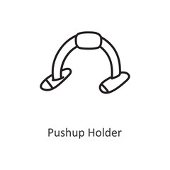 Pushup Holder Vector outline Icon Design illustration. Workout Symbol on White background EPS 10 File