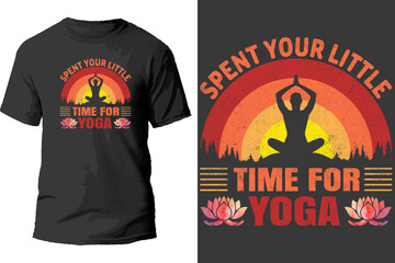 Spent your little time for yoga t shirt design.