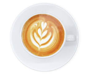カフェラテ ラテアート イラスト リアル 俯瞰
