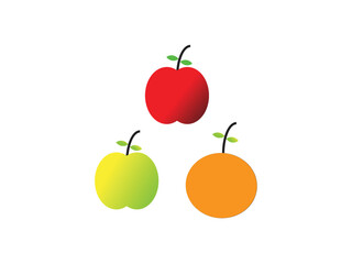 apple and orange vector