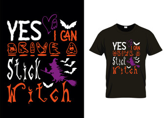  Yes I Can Drive A Stick Witch T-shirt SVG File