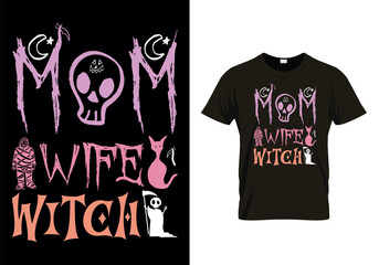  Mom Wife Witch T-shirt SVG File