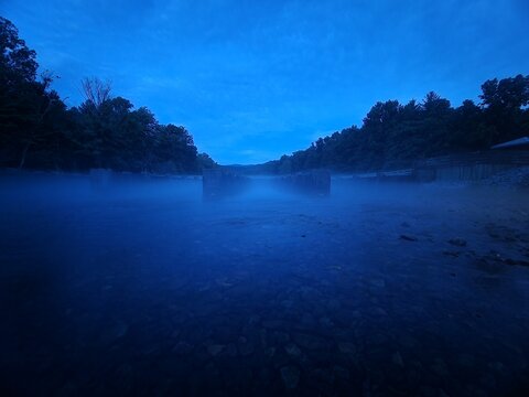 misty morning on the river