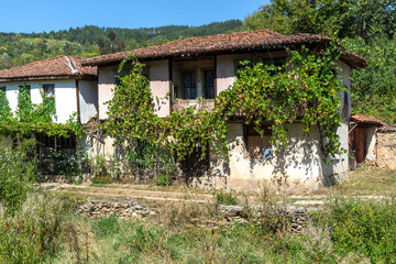 Fototapeta na wymiar Village of Svezhen with Authentic nineteenth century houses, Bulgaria