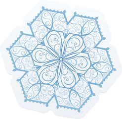 Big complex Christmas snowflake