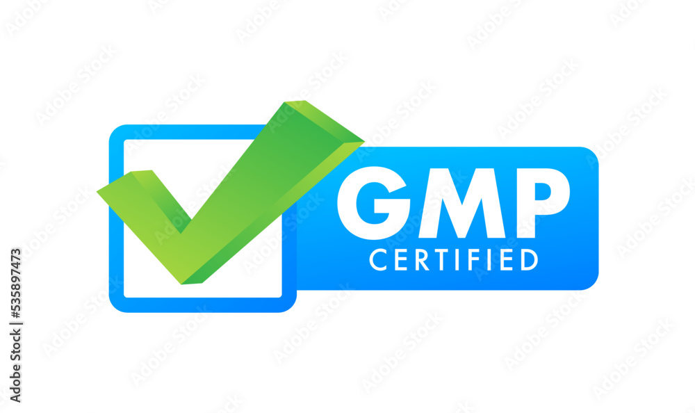 Canvas Prints GMP - Good Manufacturing Practice certified round stamp, label. Vector illustration.