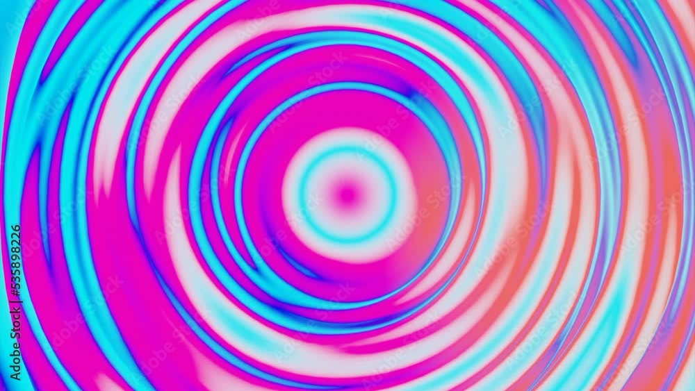 Poster hypnotic colorful contrasting spiral. design. spinning circles creating effect of a tunnel.
