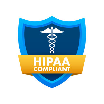 Hipaa compliant. Checkmark icon. Vector design. Logo symbol. Vector stock illustration