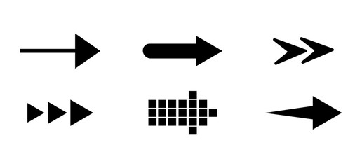 Vector illustration of arrow icons set. 