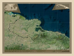 Holguin, Cuba. High-res satellite. Major cities