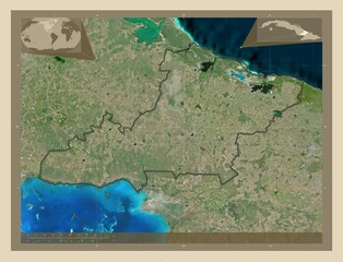 Las Tunas, Cuba. High-res satellite. Major cities