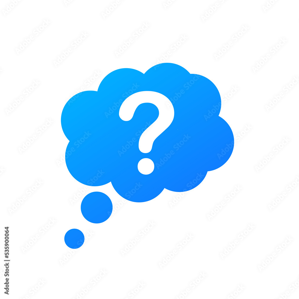 Poster a message with a question mark. vector illustration