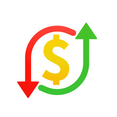 Exchange rate of money. Vector illustration