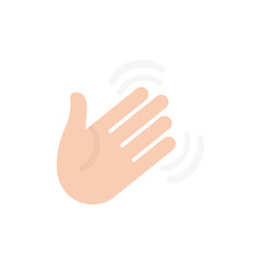 Hand waving hello. Vector illustration