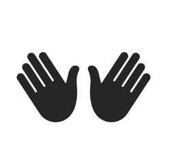 Stop hand icon. Vector illustration